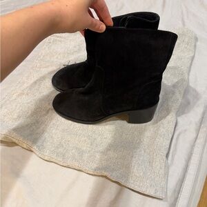 Aquatalia Black Suede Heeled Boots
